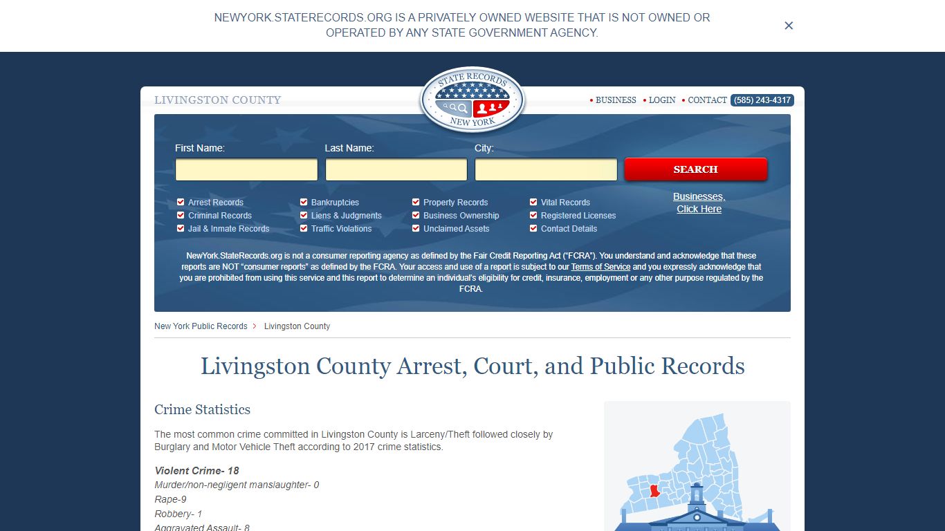 Livingston County Arrest, Court, and Public Records